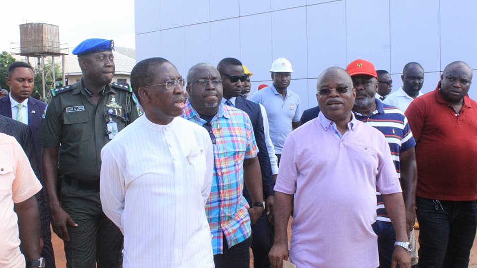 Image result for Okowa Inspects finishing touches to Stephen Keshi Stadium in Asaba