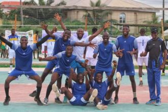 Sami Dogonyaro of Safety Spikers with his team mates