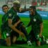 Osimhen and Lookman in joyous mood after Nigeria's second goal on Monday